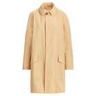 Ralph Lauren Ashton Cotton Balmacaan Coat Buff
