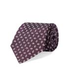 Ralph Lauren Pine-print Silk Narrow Tie Purple