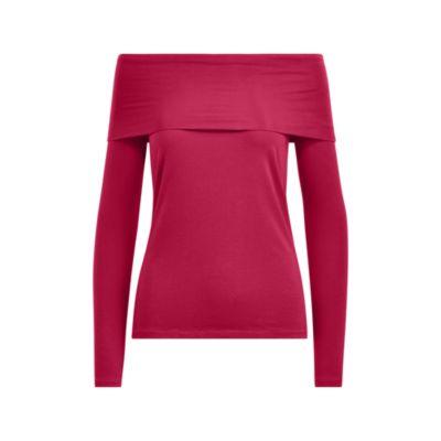 Ralph Lauren Cotton Off-the-shoulder Top Carmine Red