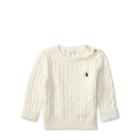 Ralph Lauren Cable-knit Cotton Sweater Essex Cream 3m
