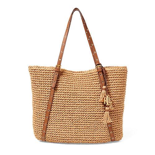 Ralph Lauren Lauren Hayden Straw Tote Natural
