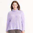 Ralph Lauren Lauren Woman Wool-blend Funnelneck Sweater Powder Purple