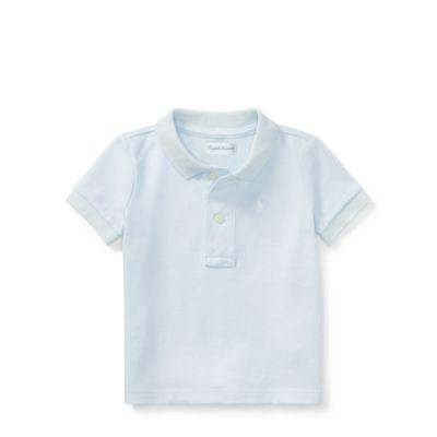 Ralph Lauren Cotton Mesh Polo Shirt Blue 9m