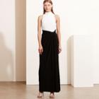 Ralph Lauren Lauren Sequined-bodice Jersey Gown Black/white