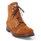 Ralph Lauren Enville Suede Cap-toe Boot Dark Khaki