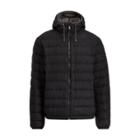 Ralph Lauren Wool-blend-flannel Down Jacket Black Coal Heather