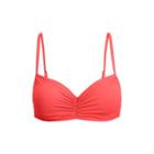 Ralph Lauren Ruched Bikini Top Neon Coral