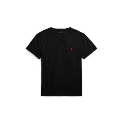 Ralph Lauren Cotton Jersey V-neck T-shirt Rl Black