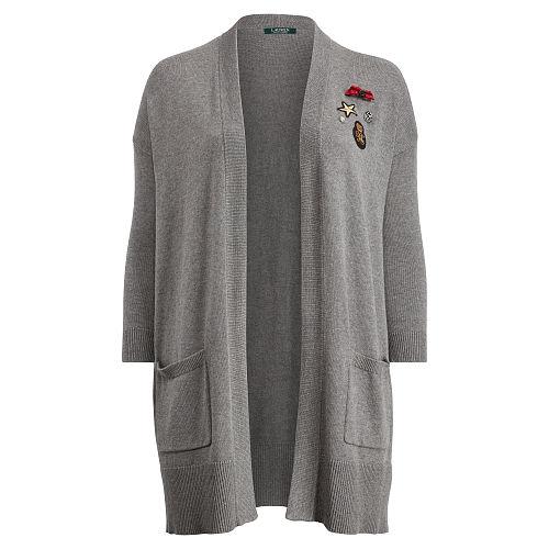 Ralph Lauren Lauren Woman Patch Open-front Cardigan