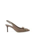 Ralph Lauren Leather Slingback Heel Light Taupe/light Taupe