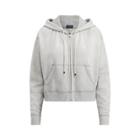 Ralph Lauren Cropped Fleece Full-zip Hoodie Andover Heather