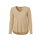 Ralph Lauren Lauren Woman Silk-blend V-neck Sweater Pale Wheat