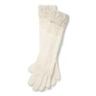 Ralph Lauren Lauren Color-blocked Aran-knit Gloves Cream