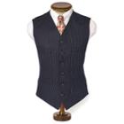 Ralph Lauren Rrl Classic Herringbone Vest Indigo Pinstripe