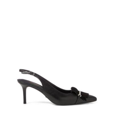 Ralph Lauren Leather Slingback Heel Black/black