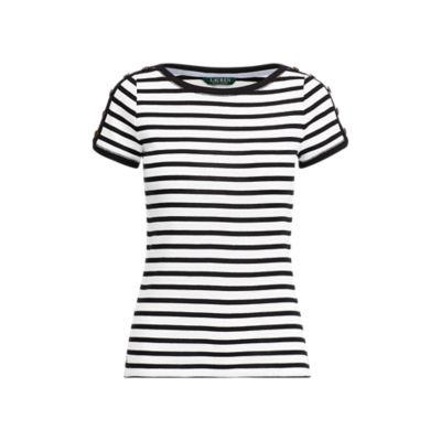 Ralph Lauren Ribbed Cotton T-shirt White/polo Black