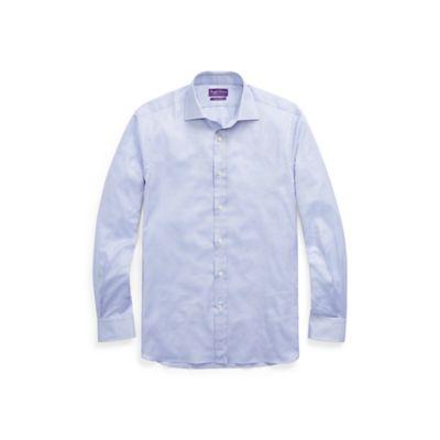 Ralph Lauren Windowpane Shirt Light Blue And White