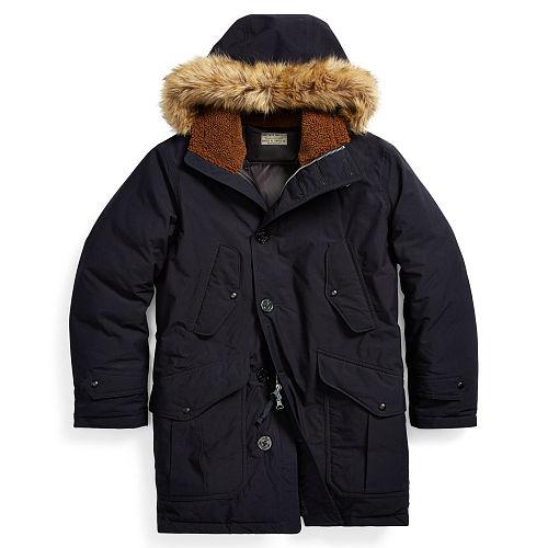 Ralph Lauren Rrl Indigo Cotton-blend Down Parka