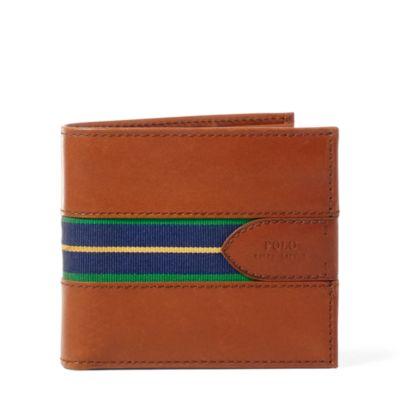Ralph Lauren Grosgrain-striped Billfold Brown