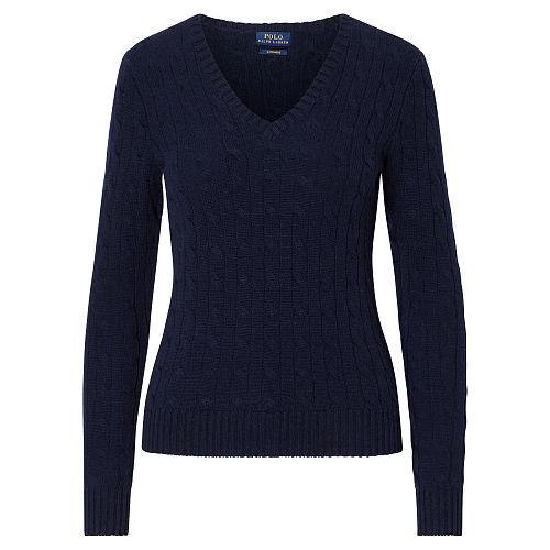 Polo Ralph Lauren Cable Cashmere V-neck Sweater