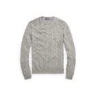 Ralph Lauren Cable-knit Cashmere Sweater Light Grey Heather
