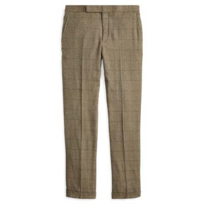 Ralph Lauren Polo Windowpane Suit Trouser Sage And Olive