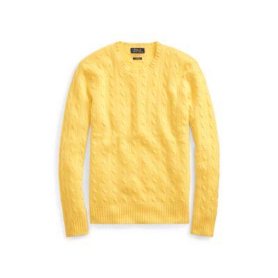Ralph Lauren Cable-knit Cashmere Sweater Fall Yellow