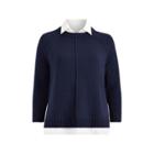 Ralph Lauren Layered Cotton-blend Sweater Rl Navy