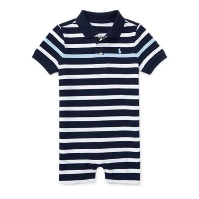 Ralph Lauren Cotton Mesh Polo Shortall Newport Navy Multi 9m