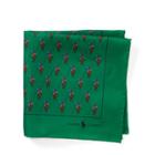 Ralph Lauren Polo Player Silk Pocket Square Green
