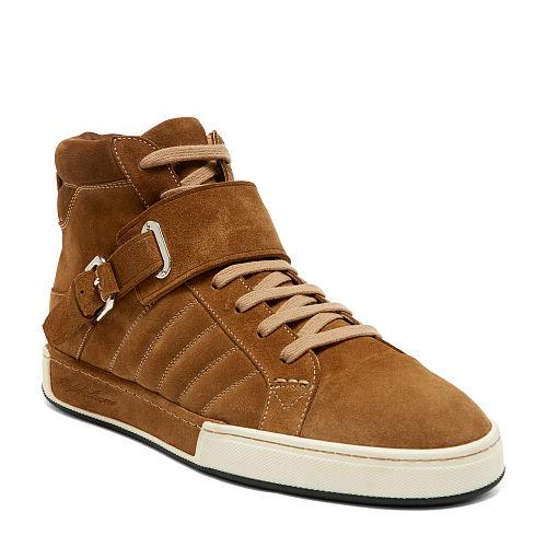 Ralph Lauren Barx Suede High-top Sneaker Sand
