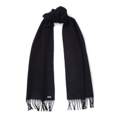 Ralph Lauren Basket-weave Cashmere Scarf Black
