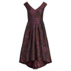 Ralph Lauren Metallic Jacquard Dress Rose/plum Multi