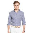 Polo Ralph Lauren Slim-fit Checked Poplin Shirt Navy/white