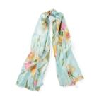 Ralph Lauren Floral Scarf Cerulean