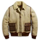 Ralph Lauren Rrl Leather-trim Shearling Jacket