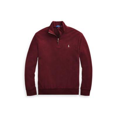 Ralph Lauren Double-knit Half-zip Pullover Wine Heather
