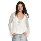 Ralph Lauren Denim & Supply Lace Bell-sleeve Shirt Cream
