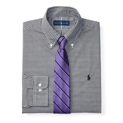 Polo Ralph Lauren Gingham Cotton Twill Shirt 1016a Black/white