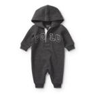 Ralph Lauren Cotton-blend-fleece Coverall Windsor Grey Heather 6m