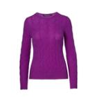 Ralph Lauren Cable-knit Cashmere Sweater Lux Bright Purple