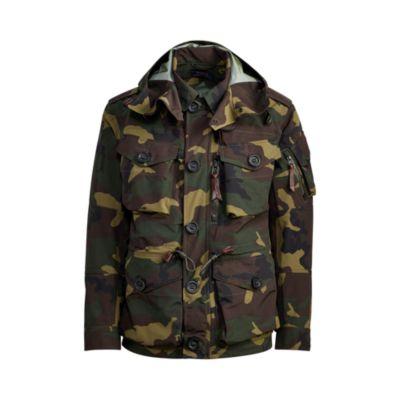 Ralph Lauren Camo Hooded Utility Jacket Vintage Surplus Camo
