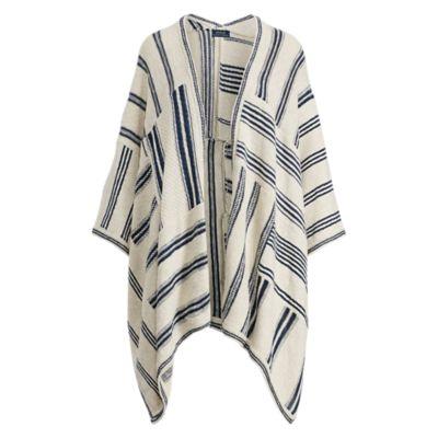 Ralph Lauren Patchwork Open-front Cardigan Cream/blue