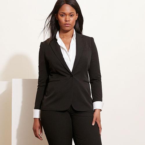 Ralph Lauren Lauren Woman Single-button Twill Jacket Black
