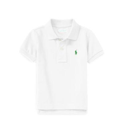 Ralph Lauren Cotton Mesh Polo Shirt White 24m