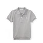 Ralph Lauren Cotton Mesh Polo Shirt Soft Grey 3m