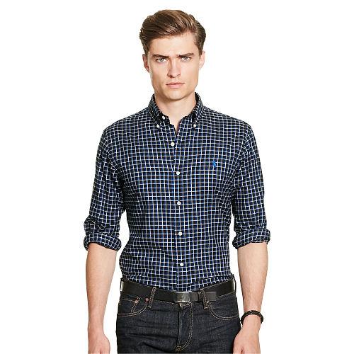 Polo Ralph Lauren Slim-fit Cotton Twill Shirt Blue/white