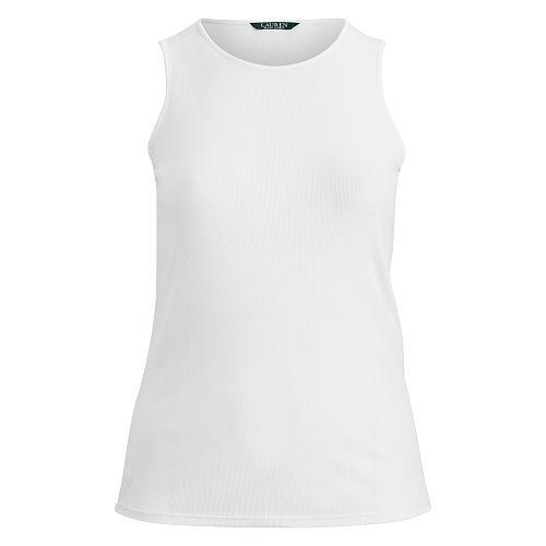 Ralph Lauren Lauren Woman Ribbed Stretch Cotton Tank