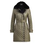 Ralph Lauren Faux Fur-trim Quilted Jacket Olive