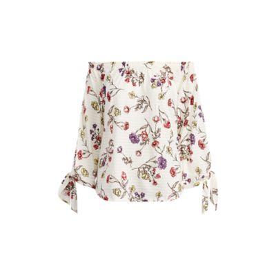 Ralph Lauren Jersey Off-the-shoulder Top Chalk Multi